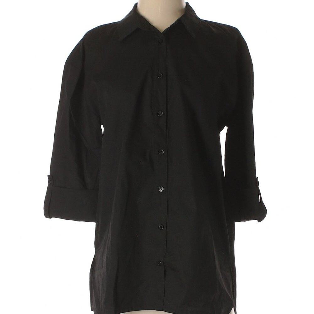TOBI | small black button down shirt